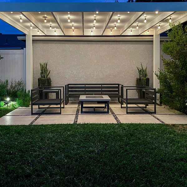 Modern 16×16 Freestanding White Pergola