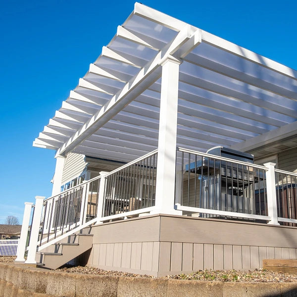 20×20 Freestanding Rain Proof Pergola – White