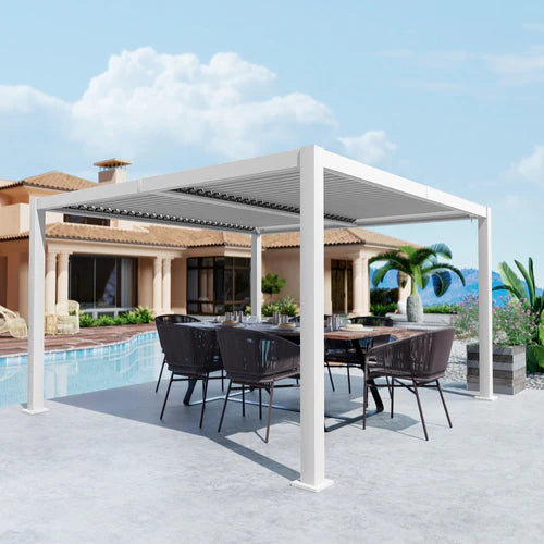 Louvered Metal Pergola