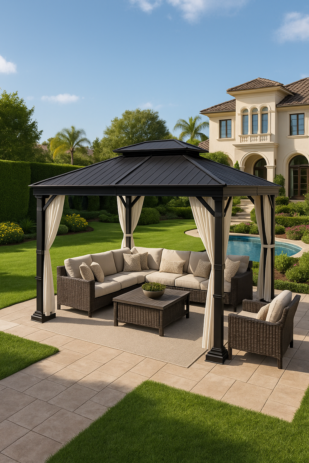 Double Roof Hardtop Gazebo – DIY Luxury Outdoor Living Kit