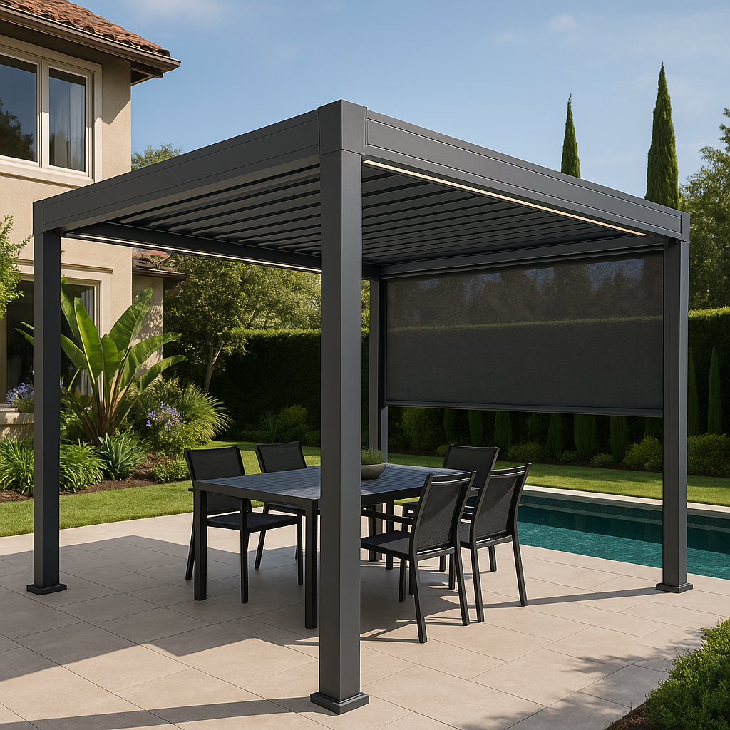 Louvered Metal Pergola