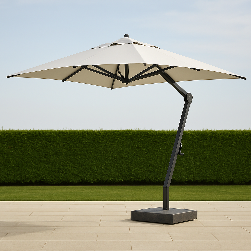 Backyard Shelter Cantilevered Square Patio Umbrella